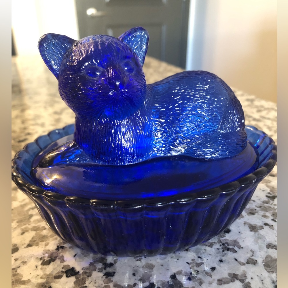 Cobalt Blue * Kitten Candy Dish